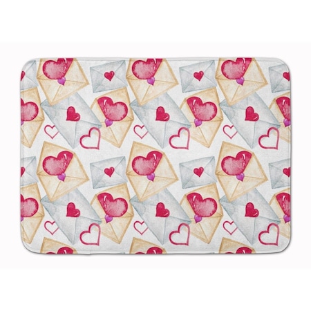 Carolines Treasures Watercolor Love Letters Machine Washable Memory Foam Mat BB7569RUG